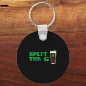 Split the g funny irish beer quote sleutelhanger (Voorkant)