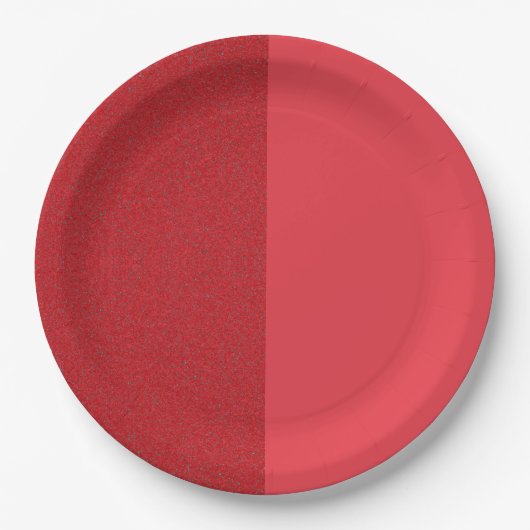 Split Tomato Red Modern Party Bord - (Voorkant)