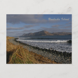 Split top Mountain op Unalaska Island Briefkaart