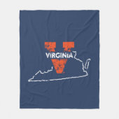Split V Virginia State Love Fleece Deken (Voorkant)