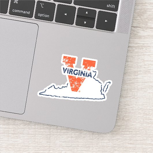 Split V Virginia State Love Sticker (Detail)