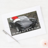 Split-venster met kerstcadeau rechthoekige sticker (Envelop)