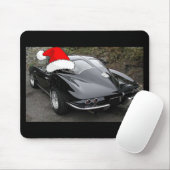 Split-venster voor kerstCorvette Black Muismat (Met muis)