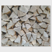 Split Wood Pile Cadeaupapier (Vlak)