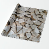 Split Wood Pile Cadeaupapier (Uitgerold)