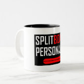 Splitbordpersonaliteit Tweekleurige Koffiemok (Voorkant links)