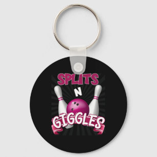 Splits in Giggles Funny Bowling Team Bowler Sports Sleutelhanger