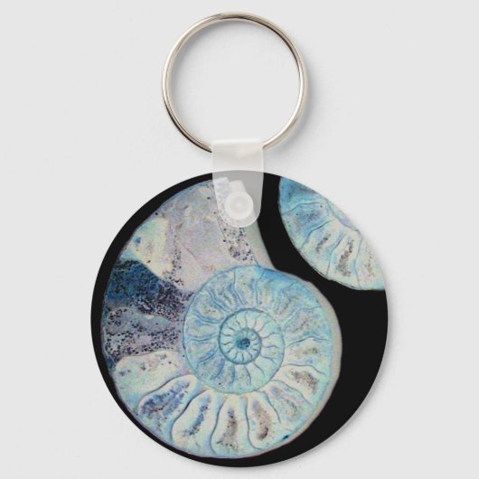 Splitsen Ammonite Keyring Sleutelhanger (Voorkant)