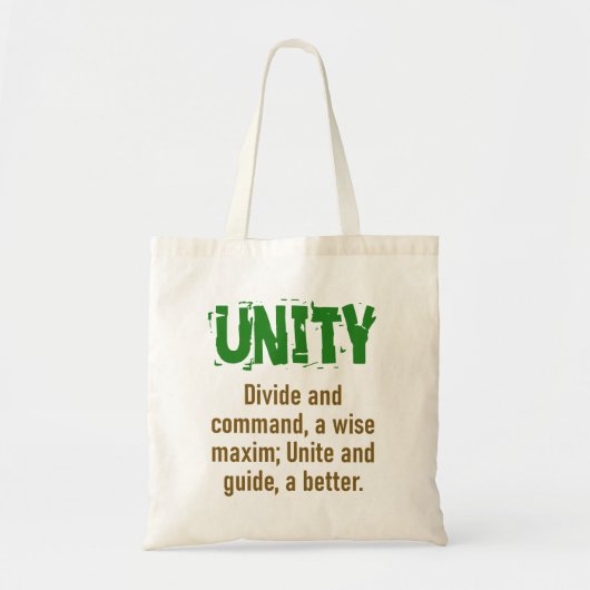 Splitsen en commando - Unity Quote Tote Bag (Voorkant)