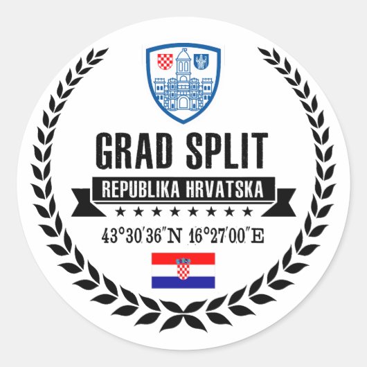 Splitsen Ronde Sticker (Voorkant)
