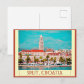 Splitsen van het Poster voor reizen van Kroatië Briefkaart (Voorkant / Achterkant)