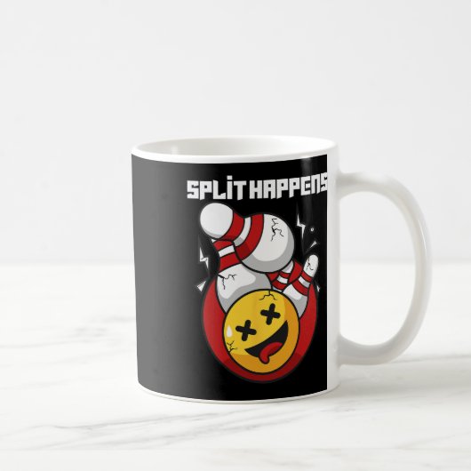 Splitsing gebeurt grappig Bowling Bowler Koffiemok (Rechts)