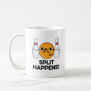 Splitsing gebeurt grappig Bowling pun Koffiemok