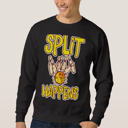 Splitst gebeurt bij Bowling Bowling Pins Bowling K Trui (Voorkant)