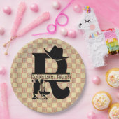 Splitst 'R' Cowboy Monogram Papieren Bordje (Feest)