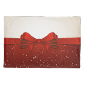 Splitst sneeuw en rood lint kussensloop (Achterkant)