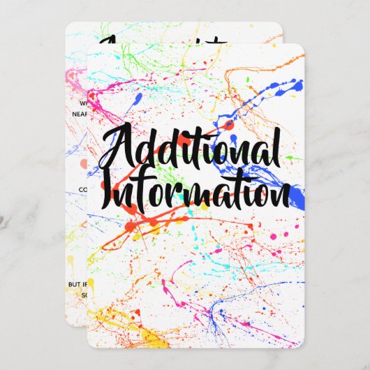 Splitste Kaart aanvullende informatie (Voorkant / Achterkant)