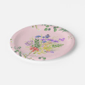 Splitter van bloemen papieren bordje (Gekanteld)