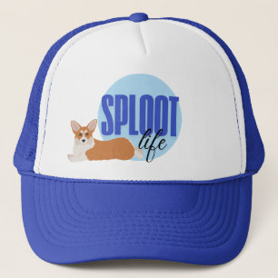 Splot Life Corgi Chien Funny Blue Casquette