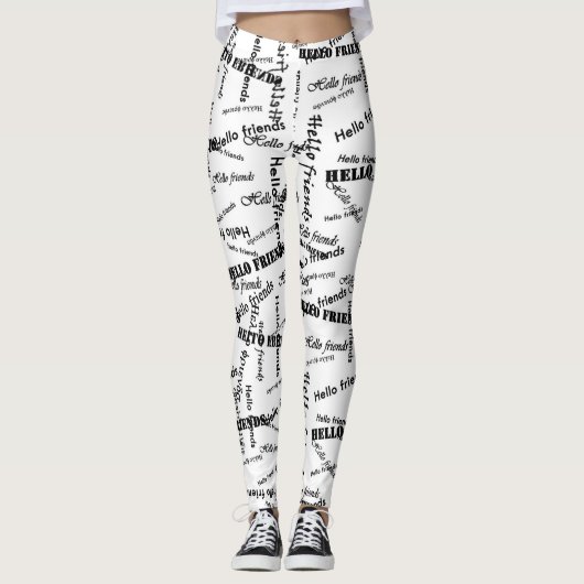 SPNP_ Text printed leggings (Devant)