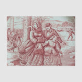 Spode Beperkte Oud-Kerstbeeld Tissuepapier (Voorkant)
