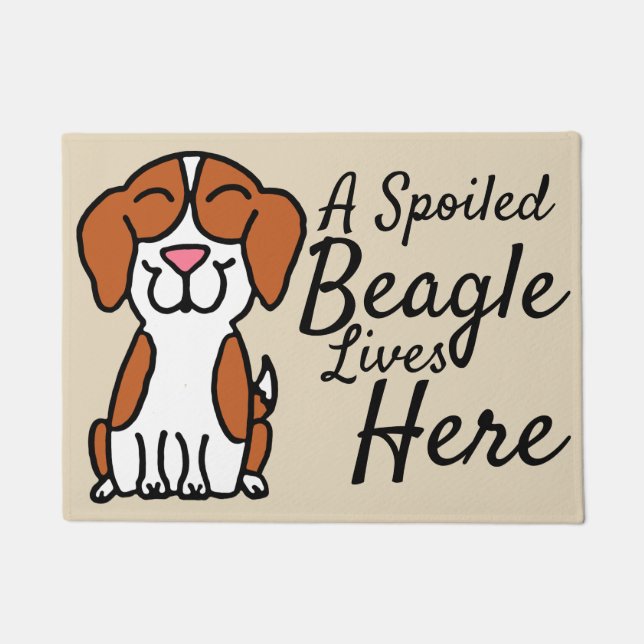 Spoed Beagle woont hier Deurmat (Voorkant)