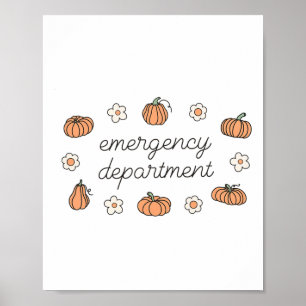 Spoedeisende Hulp Afdeling Herfst Pompoenen Se Hul Poster
