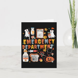 Spoedeisende hulp Funny Er Nurse Halloween Spoo Kaart