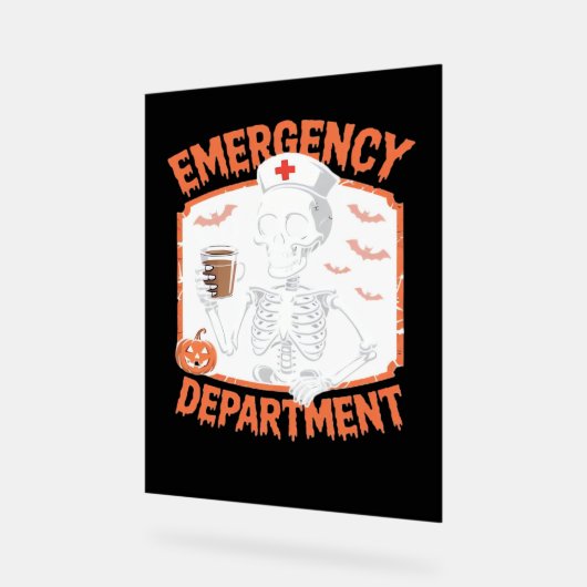 Spoedeisende hulp Grappige Halloween Nurse Essenti Acryl Bord (Hoek)