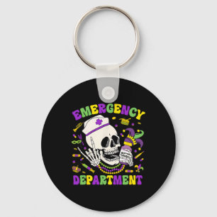 Spoedeisende hulp Mardi Gras Verpleegster Mardi Gr Sleutelhanger
