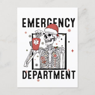 Spoedeisende hulp Skeleton Nursing Coffee Lover Aankondigingskaart