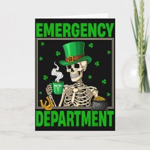 Spoedeisende Hulp St Patricks Day Skelet Tech Kaart
