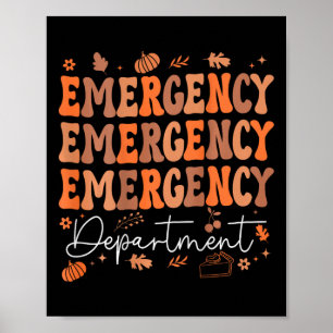 Spoedeisende hulp Thanksgiving Ed Nurse Er Nurs Poster