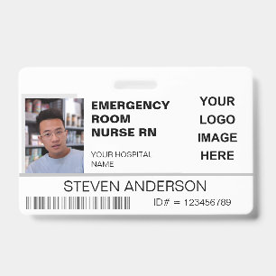 Spoedeisende Hulp Verpleegster RN Foto ID Ziekenhu Badge