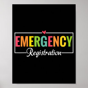 Spoedeisende registratie kamer patiënt Er verpleeg Poster
