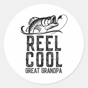 Spoel Cool Geweldige Opa Vissen Visser Grappig Ret Ronde Sticker