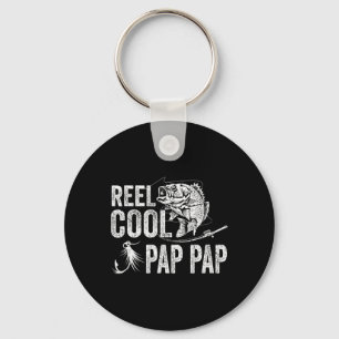 Spoel Cool Pap Pap Vissen Vaderdag Geschenken Sleutelhanger