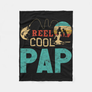Spoel Cool Pap Visvangst Vaderdag Cadeau Voor Viss Fleece Deken