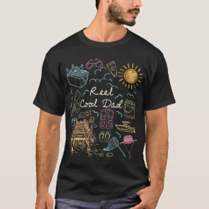 Spoel Cool Papa Grappige Visser Outdoor Opa Vader T-shirt