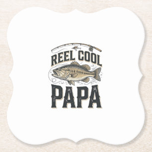 Spoel Cool Papa Vintage Visserij Vector Design_1 Kartonnen Onderzetters