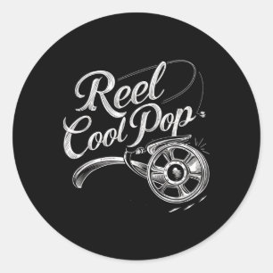 Spoel Cool Pop Vissen Opa Cadeaus Grappige Grafisc Ronde Sticker