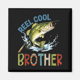 Spoel coole broer vissen broer verjaardag vintage magneet