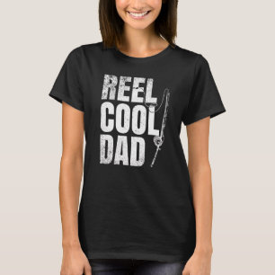 Spoel Coole Papa Met Hengel Vissen Zomer Vakantie T-shirt