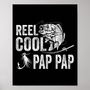 Spoel koele Pap Pap vissen Vaderdag cadeaus Poster