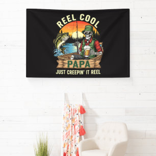 Spoel Koele Papa Gewoon Kruipend Het Spoel Spandoek