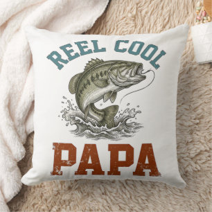 Spoel Koele Papa Vissen Vaderdag Kussen