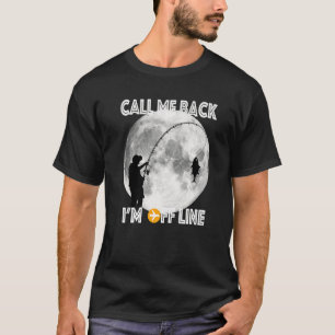 Spoel koele vissers voor mannen jongens vader vlie t-shirt