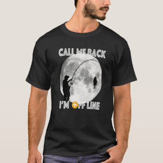 Spoel koele vissers voor mannen jongens vader vlie t-shirt