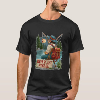 Spoel Stil Alstublieft Grappige Nacht Vissen T-shirt