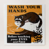 spoel uw handen terug, virusvrij, ZSSG Legpuzzel (Verticaal)